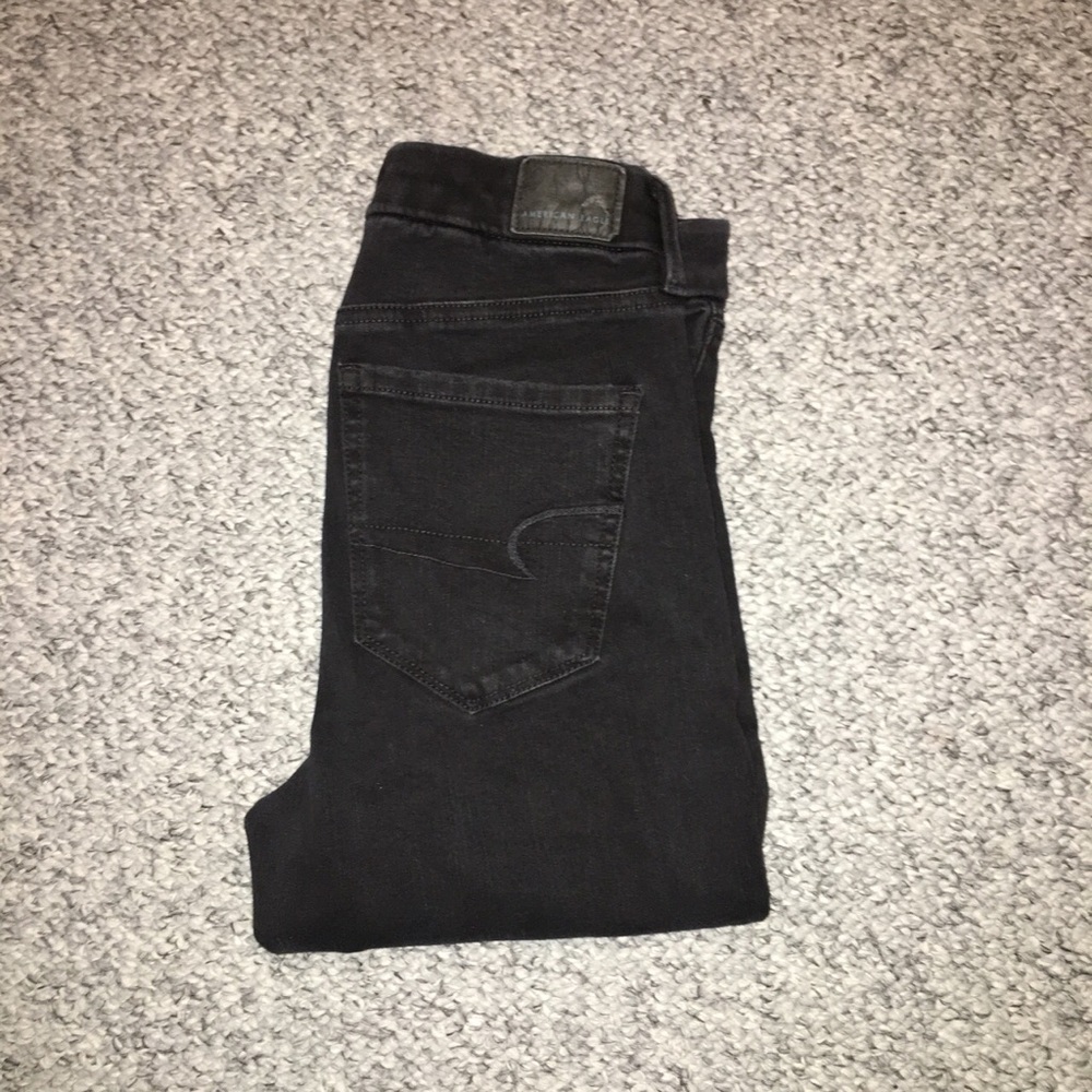 High Waisted Black American Eagle Jeans